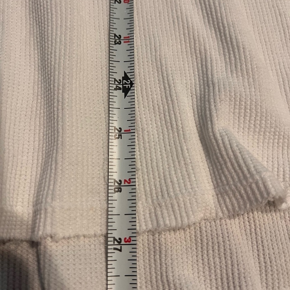 bobi Los Angeles White Ribbed V-Neck Long Sleeve Top Size L NWT - Picture 5 of 10
